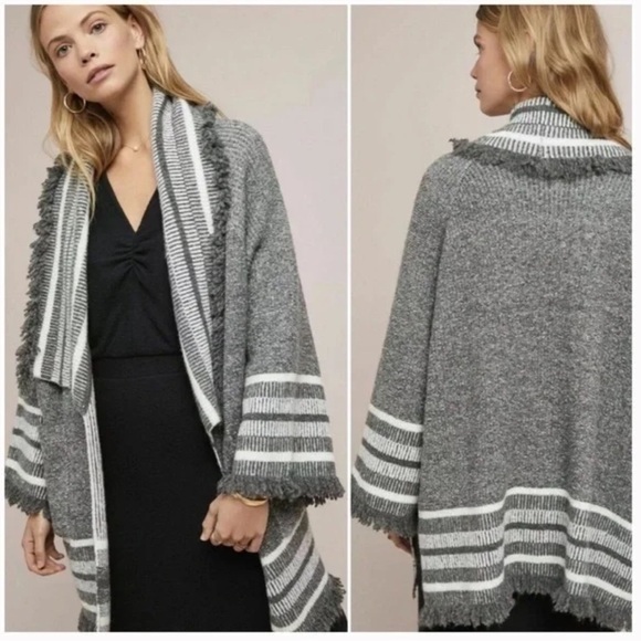 ANTHROPOLOGIE Saturday Sunday Oversized Chunky Knit Kimono Cardigan OS NEW - Picture 1 of 9